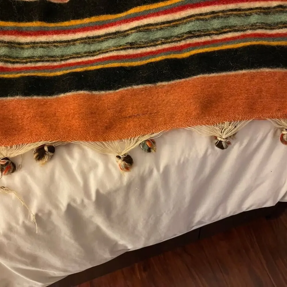 Native Wool throw blanket native great colors